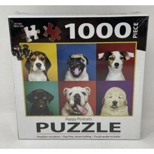 NEW CUTE Turner Licensing 1000 piece Jigsaw Puzzle Puppy Portraits Dogs Smiling!